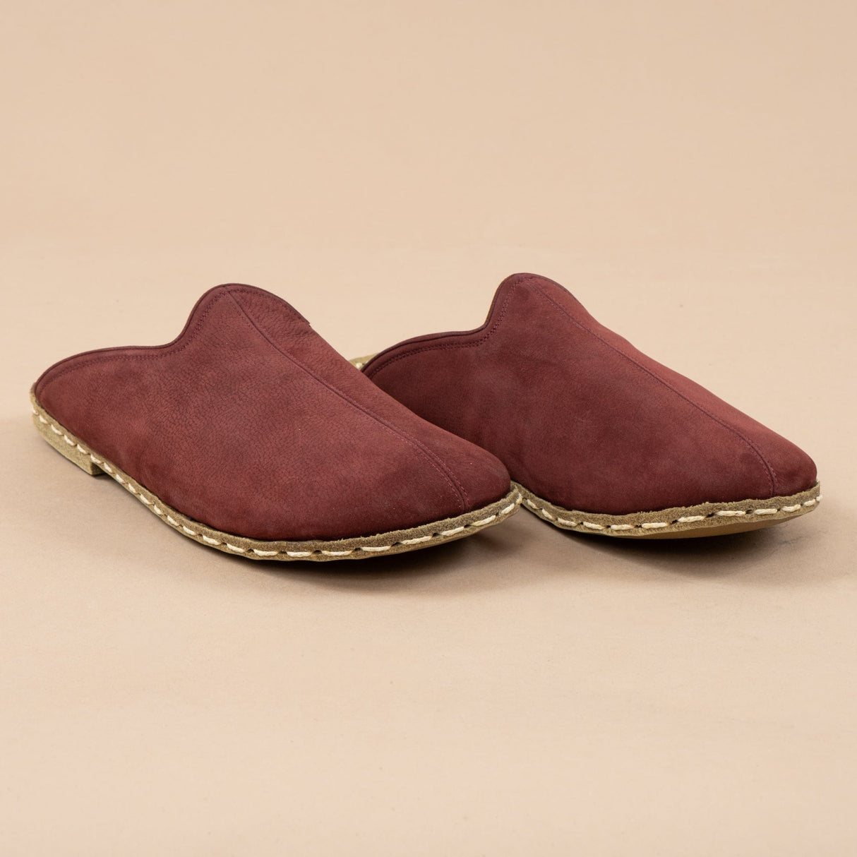 Women's Burgundy Barefoot Slippers from Atlantis Handmade Shoes