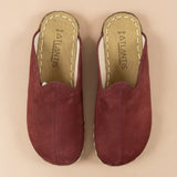 Women's Burgundy Barefoot Slippers from Atlantis Handmade Shoes