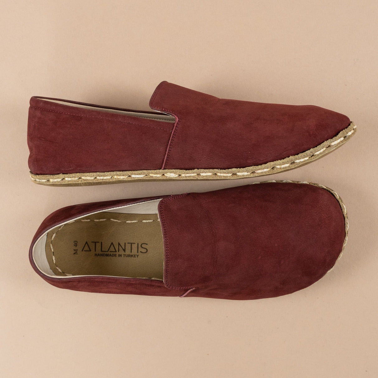 Women's Burgundy Minimalists from Atlantis Handmade Shoes