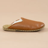 Women's Cocoa Barefoot Shearlings from Atlantis Handmade Shoes