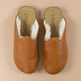 Women's Cocoa Barefoot Shearlings from Atlantis Handmade Shoes