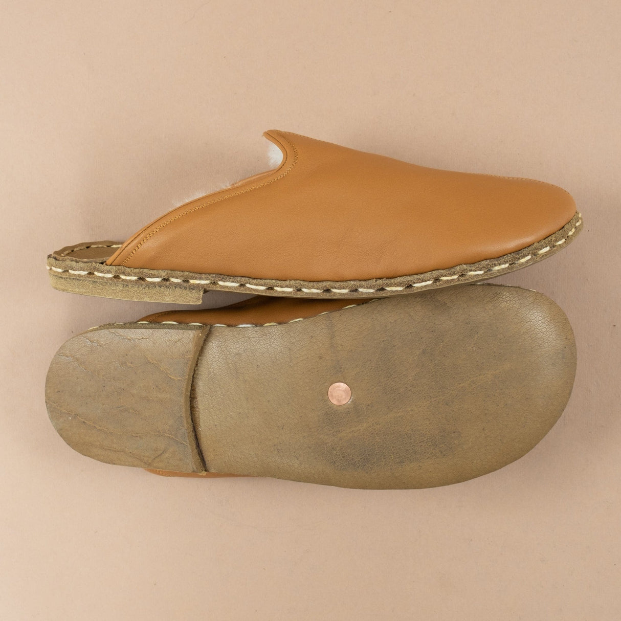 Women's Coconut Barefoot Shearlings from Atlantis Handmade Shoes