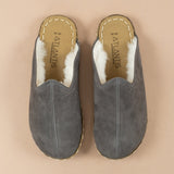 Women's Gray Barefoot Shearlings from Atlantis Handmade Shoes
