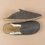 Men's Gray Barefoot Shearlings from Atlantis Handmade Shoes