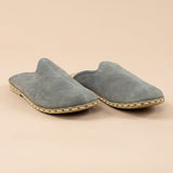 Women's Gray Barefoot Slippers from Atlantis Handmade Shoes