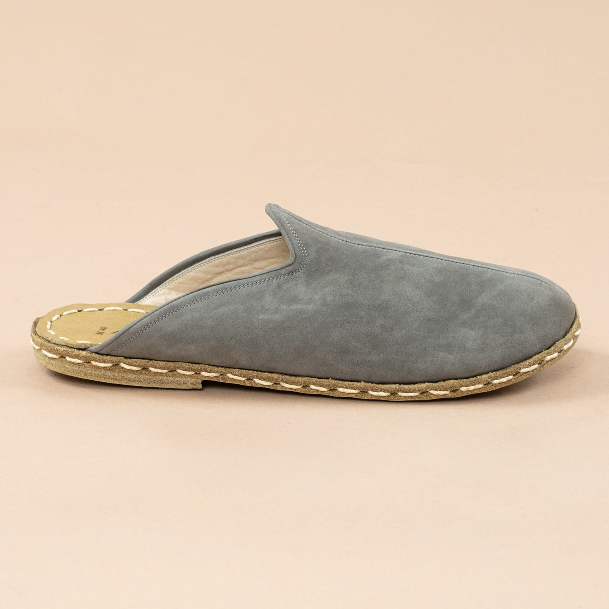 Men's Gray Barefoot Slippers from Atlantis Handmade Shoes
