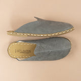 Women's Gray Barefoot Slippers from Atlantis Handmade Shoes