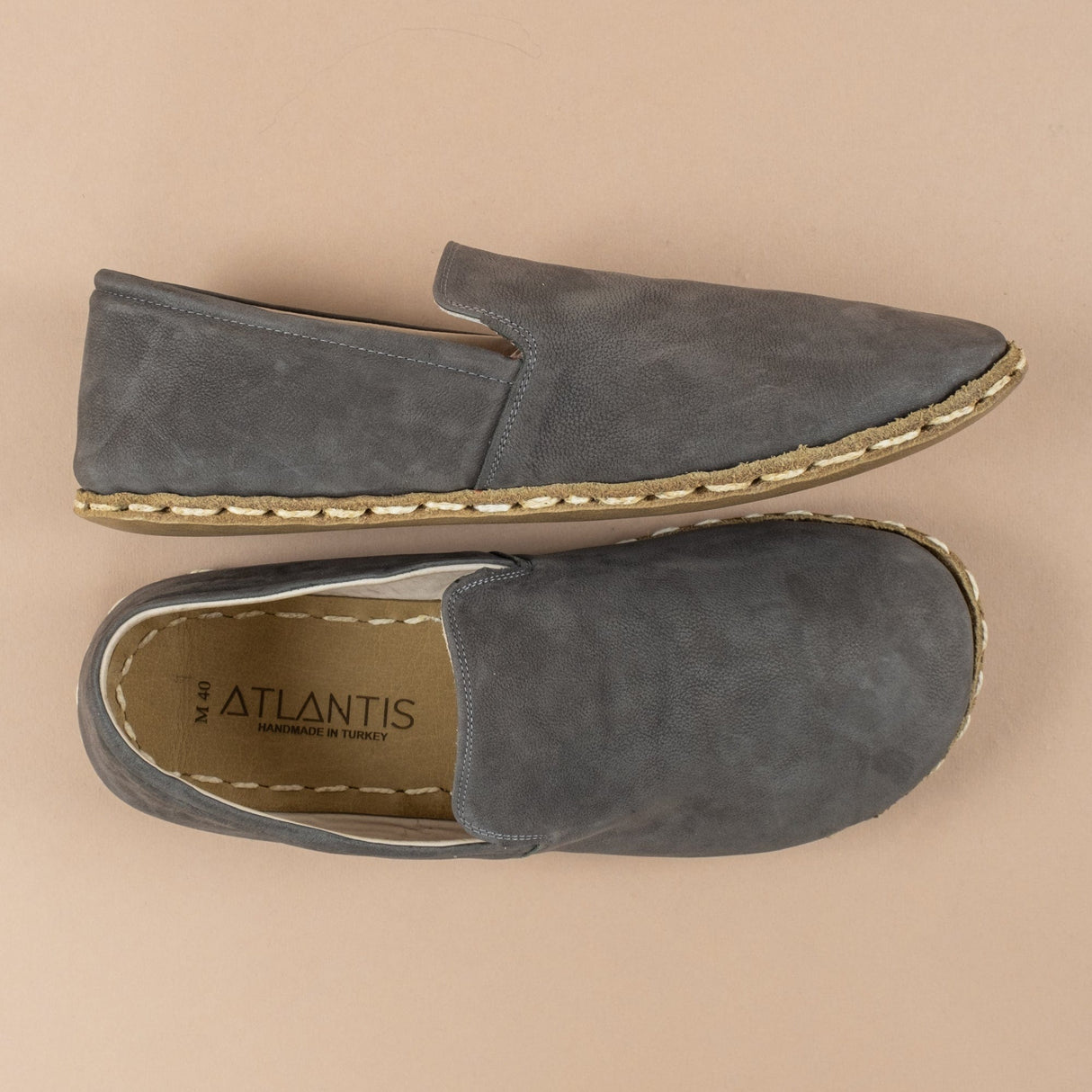 Men's Gray Minimalists from Atlantis Handmade Shoes