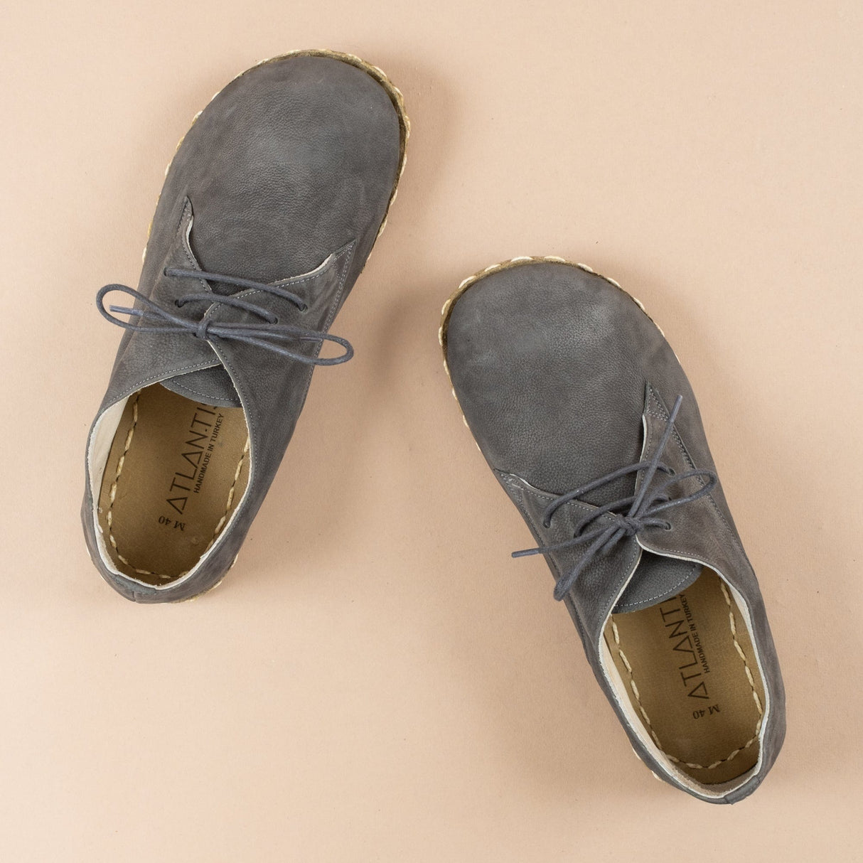 Women's Gray Oxfords from Atlantis Handmade Shoes