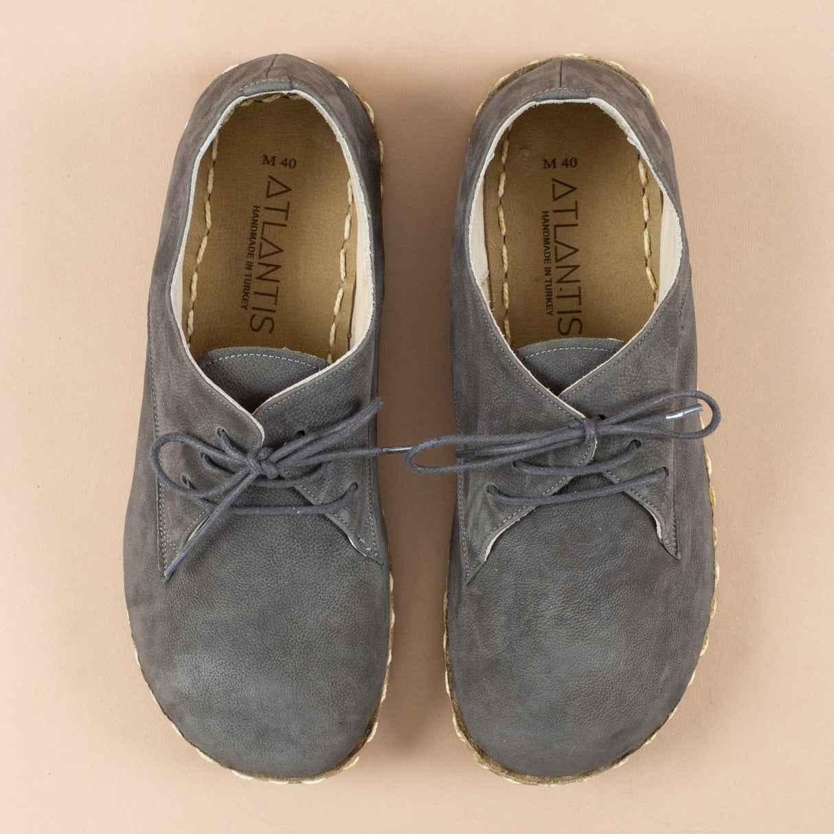 Women's Gray Oxfords from Atlantis Handmade Shoes