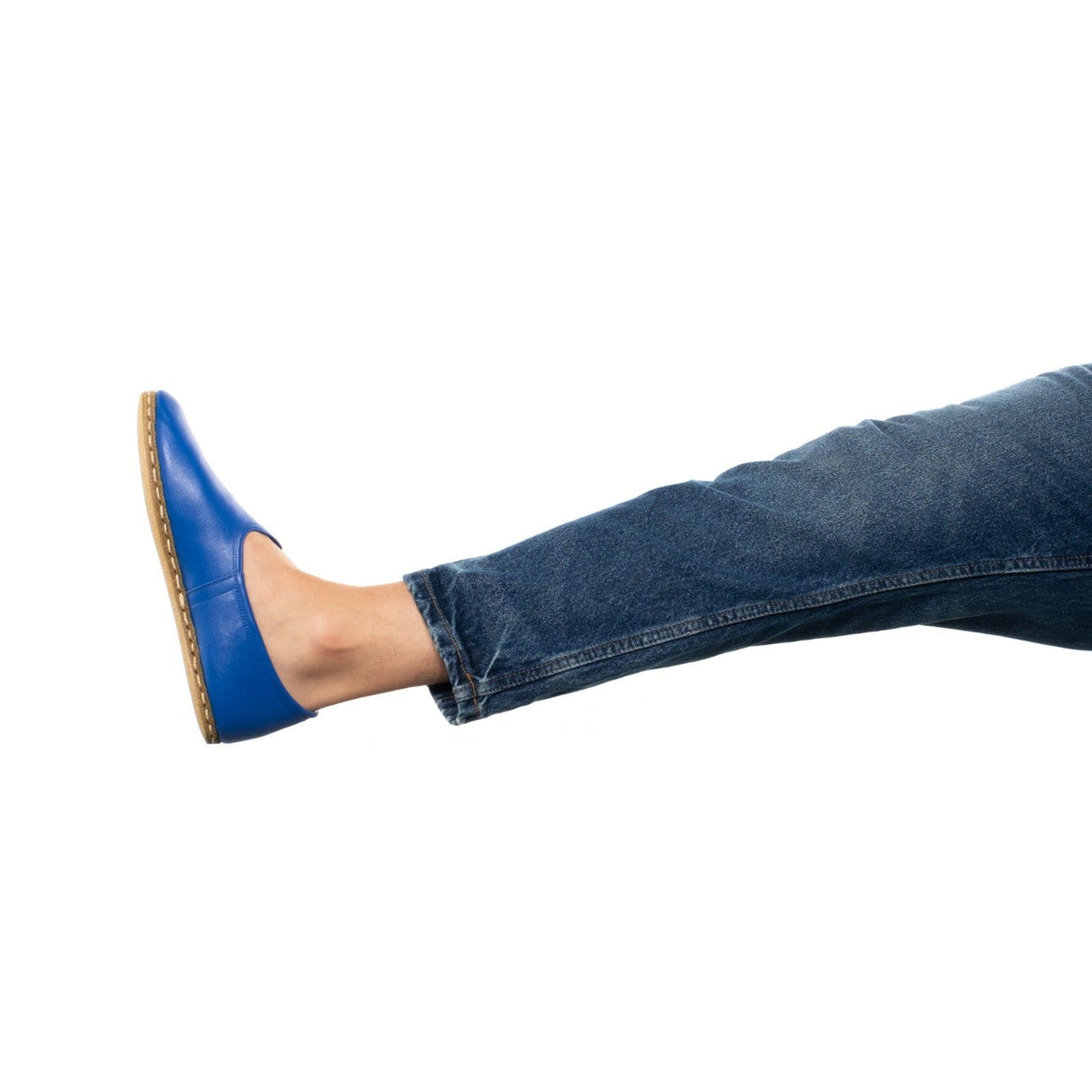 Men's Blue Slip On Shoes from Atlantis Handmade Shoes