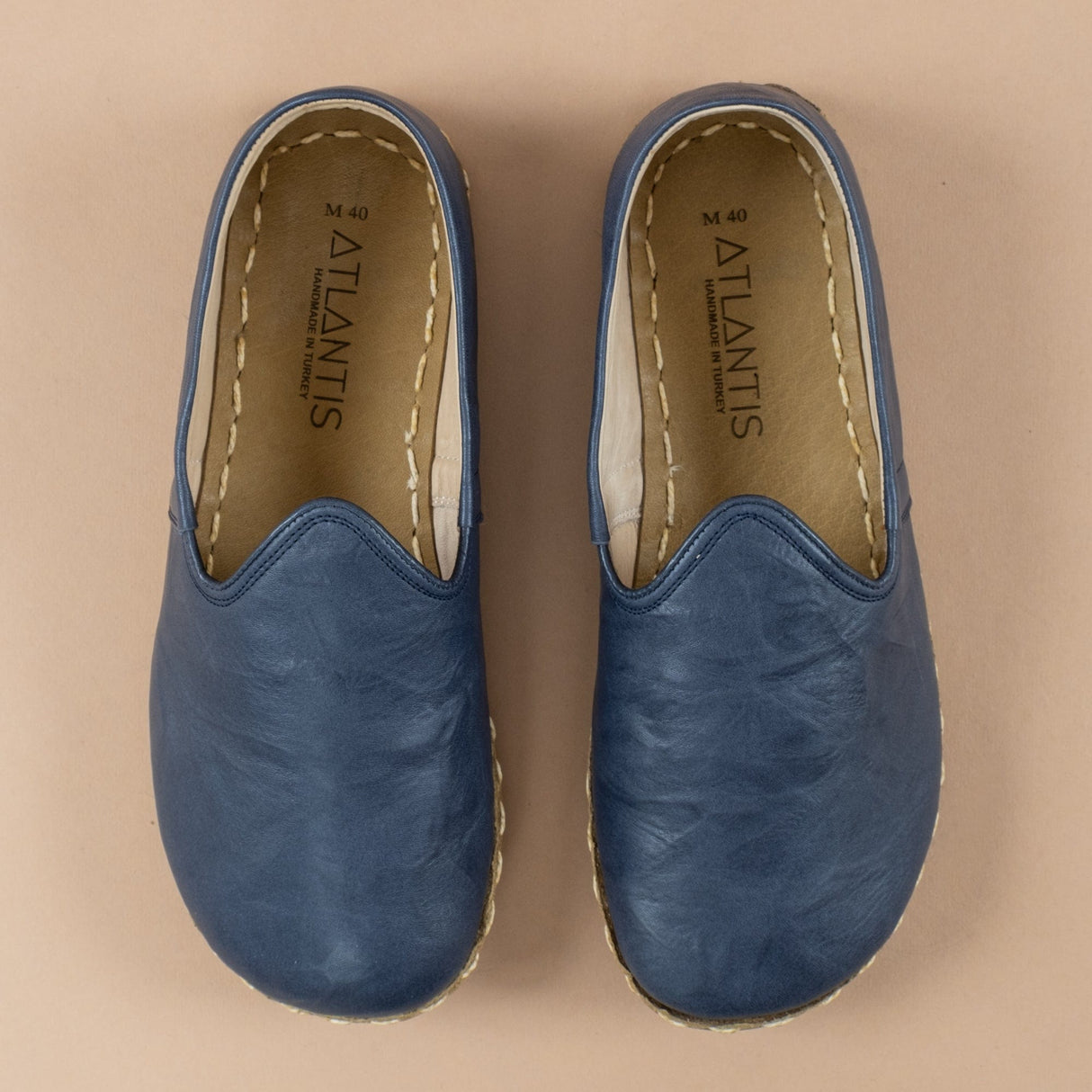 Women's Navy Barefoots from Atlantis Handmade Shoes