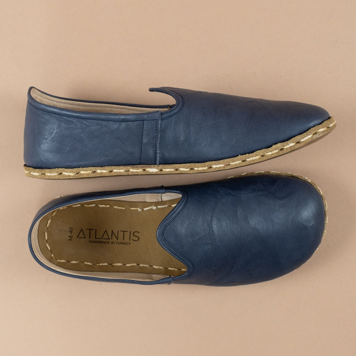 Women's Navy Barefoots from Atlantis Handmade Shoes