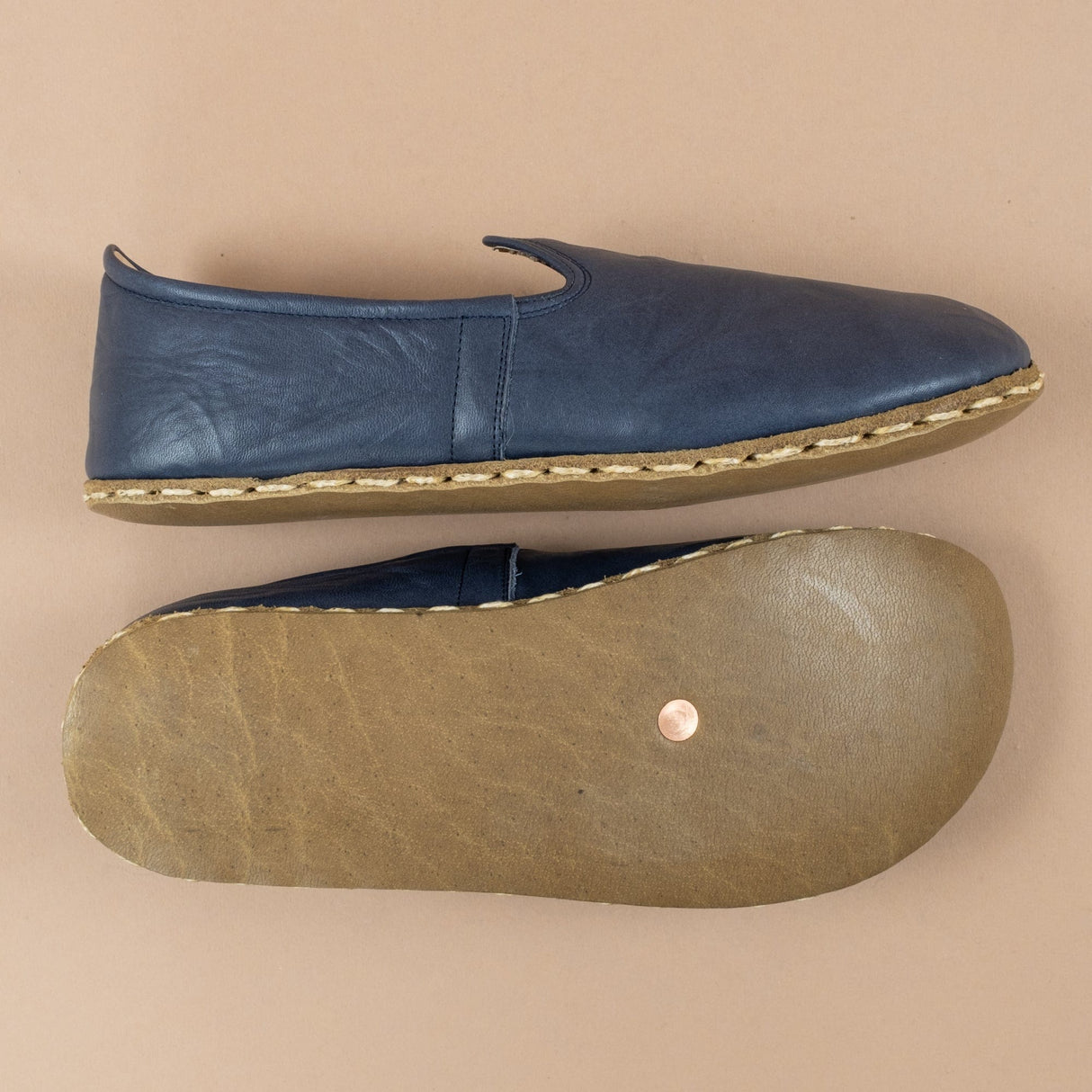 Women's Navy Barefoots from Atlantis Handmade Shoes