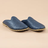 Women's Navy Barefoot Slippers from Atlantis Handmade Shoes