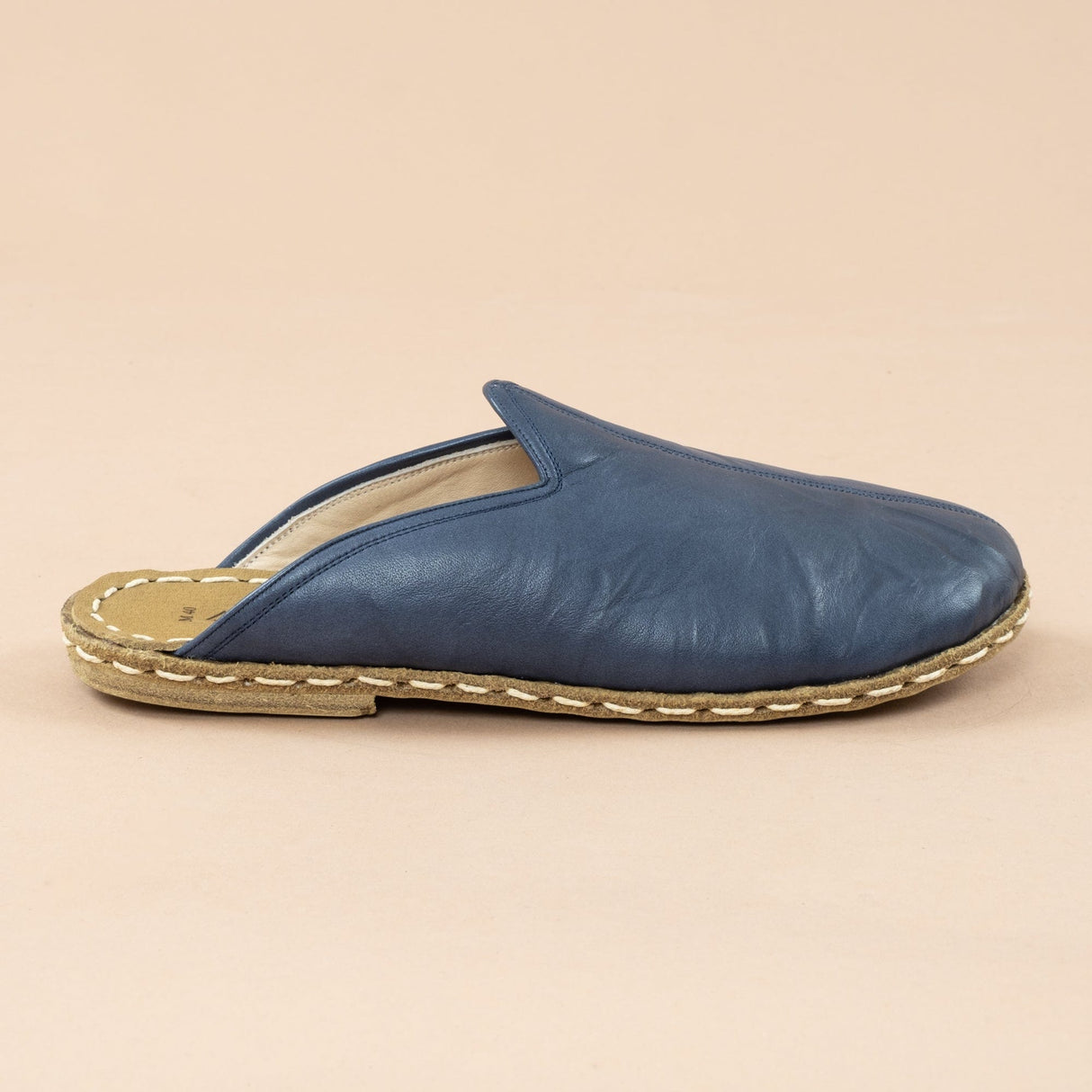 Women's Navy Barefoot Slippers from Atlantis Handmade Shoes