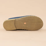 Women's Navy Barefoot Slippers from Atlantis Handmade Shoes