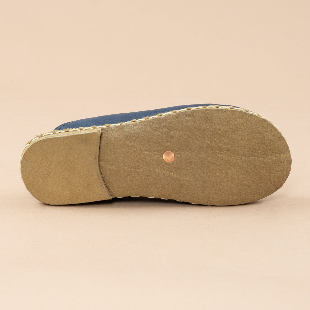 Men's Navy Barefoot Slippers From Atlantis Handmade Shoes