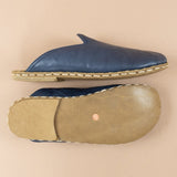 Women's Navy Barefoot Slippers from Atlantis Handmade Shoes