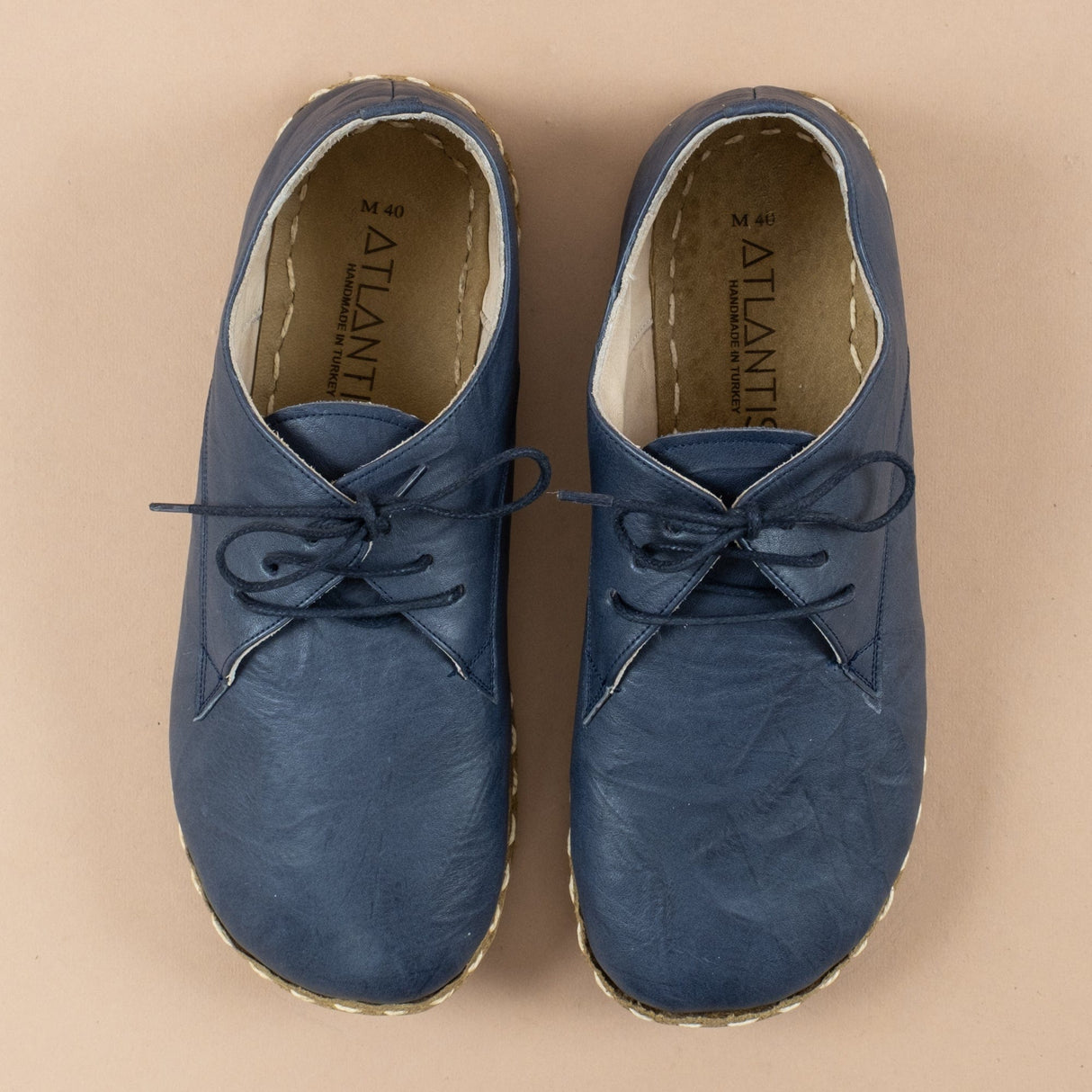 Men's Navy Oxfords from Atlantis Handmade Shoes