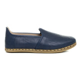 Women's Navy Slip On Shoes from Atlantis Handmade Shoes