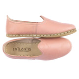Women's Powder Pink Slip On Shoes from Atlantis Handmade Shoes