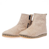 Women's Beige Boots from Atlantis Handmade Shoes