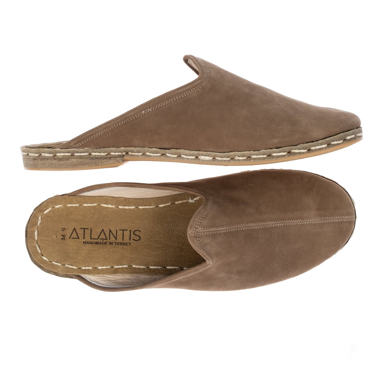 Women's Beige Slippers from Atlantis Handmade Shoes