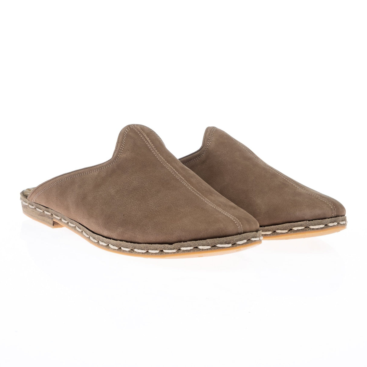Women's Beige Slippers from Atlantis Handmade Shoes