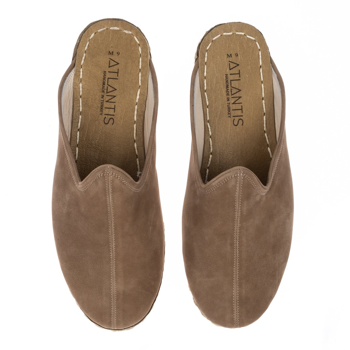 Women's Beige Slippers from Atlantis Handmade Shoes