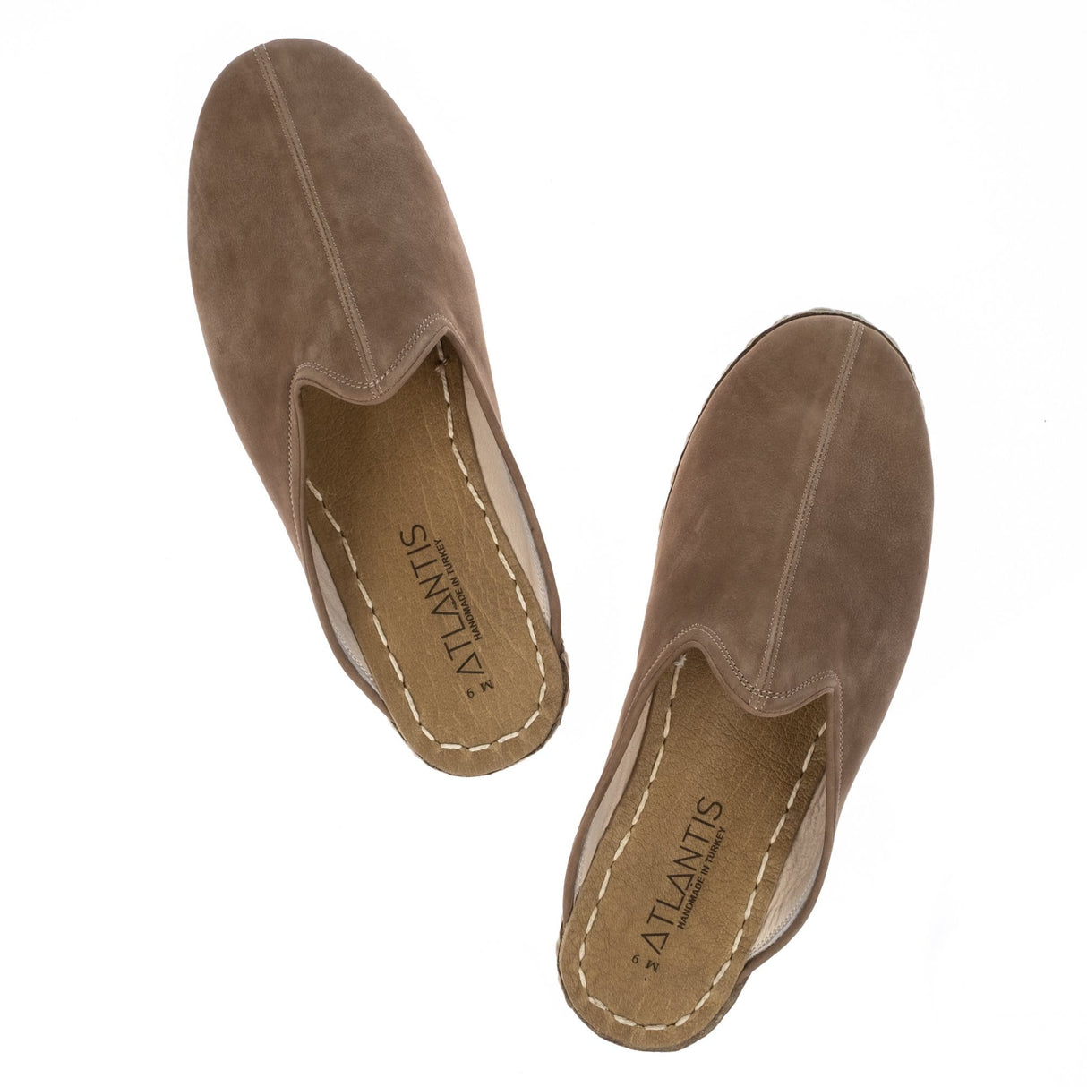 Women's Beige Slippers from Atlantis Handmade Shoes