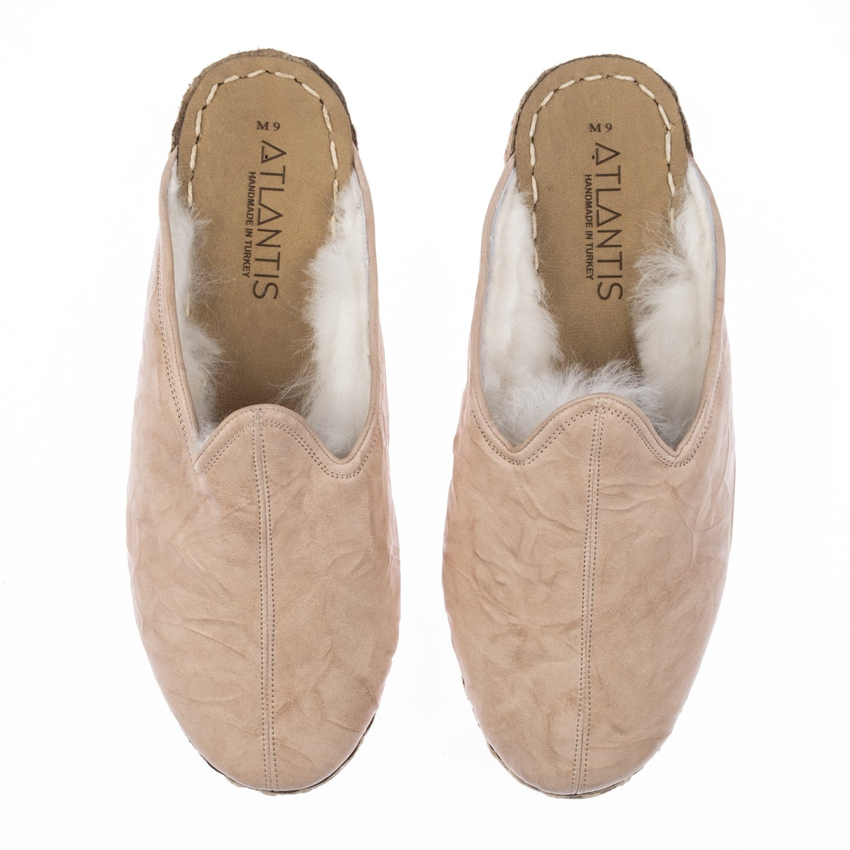 Men's Beige Shearlings from Atlantis Handmade Shoes