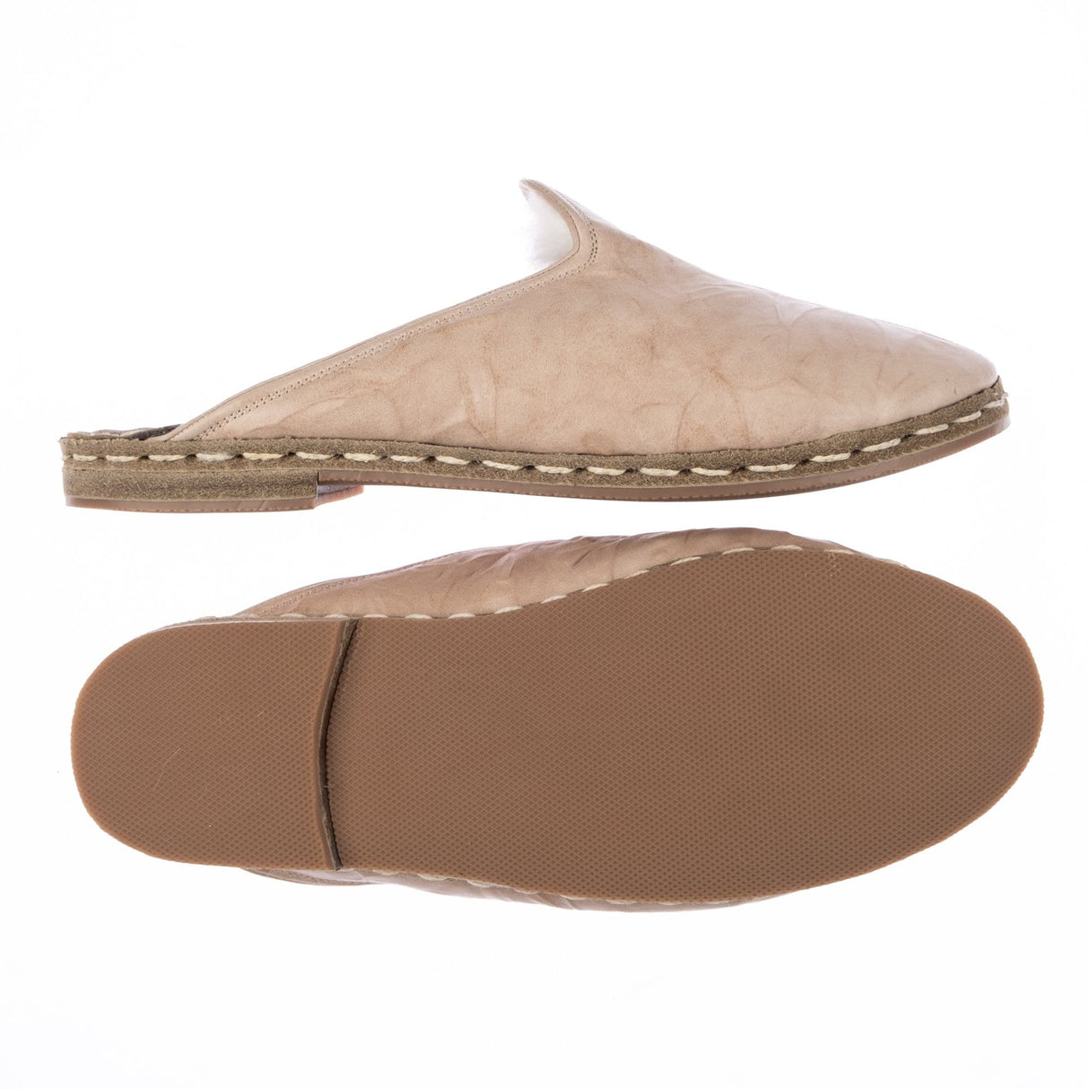 Men's Beige Shearlings from Atlantis Handmade Shoes