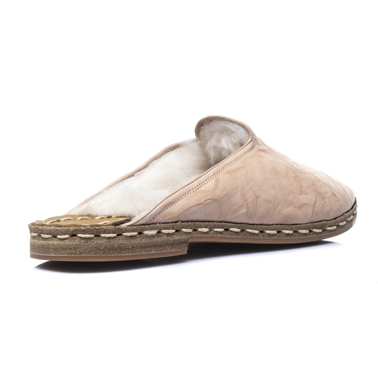 Women's Beige Shearlings from Atlantis Handmade Shoes