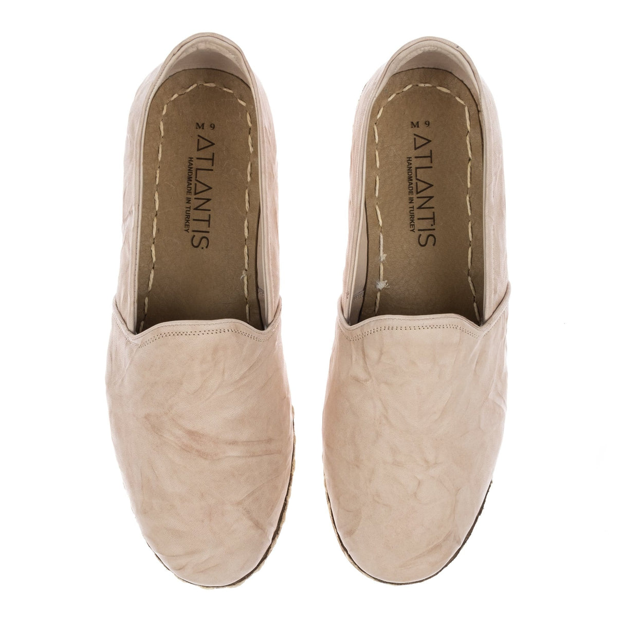 Women's Beige Slip On Shoes from Atlantis Handmade Shoes