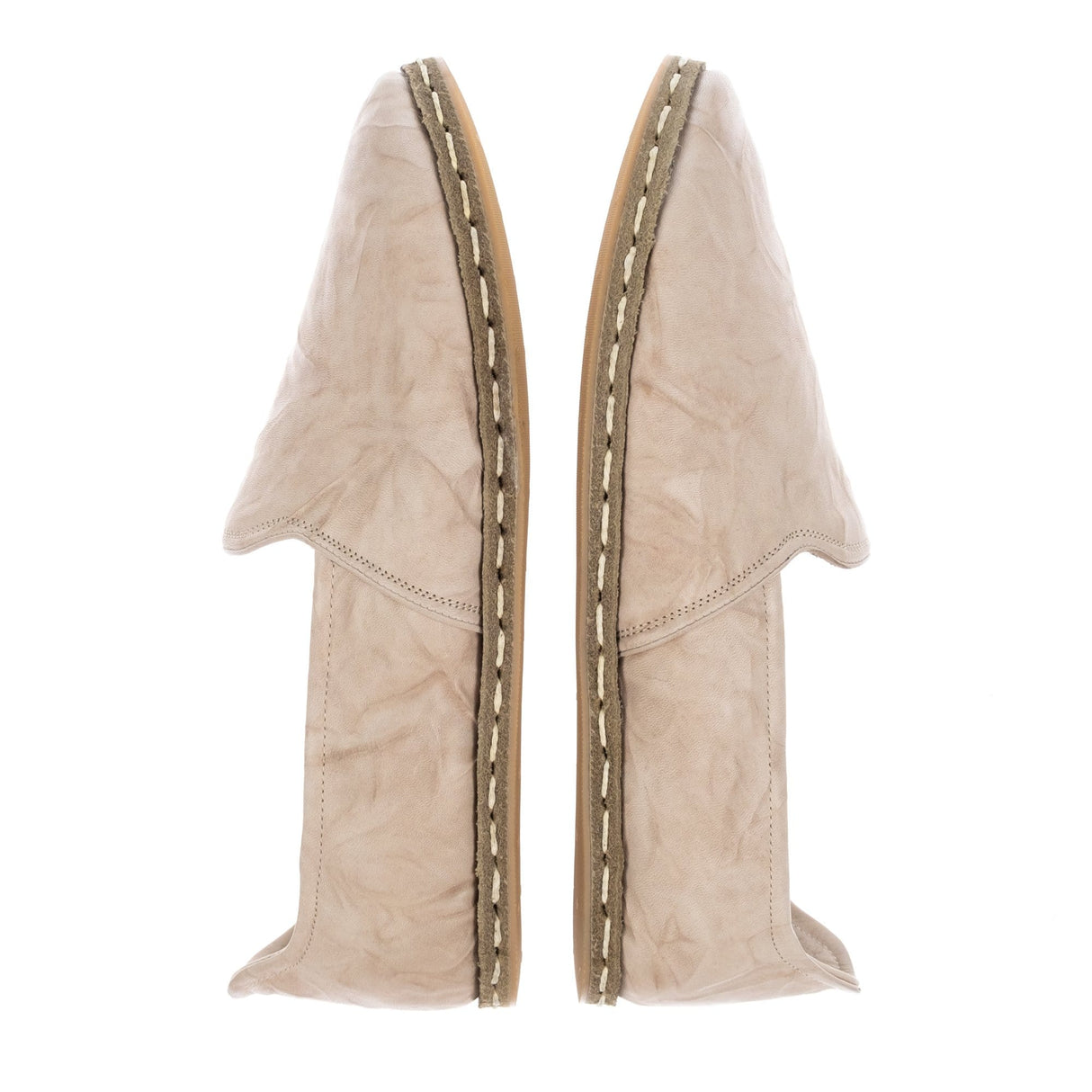 Women's Beige Slip On Shoes from Atlantis Handmade Shoes