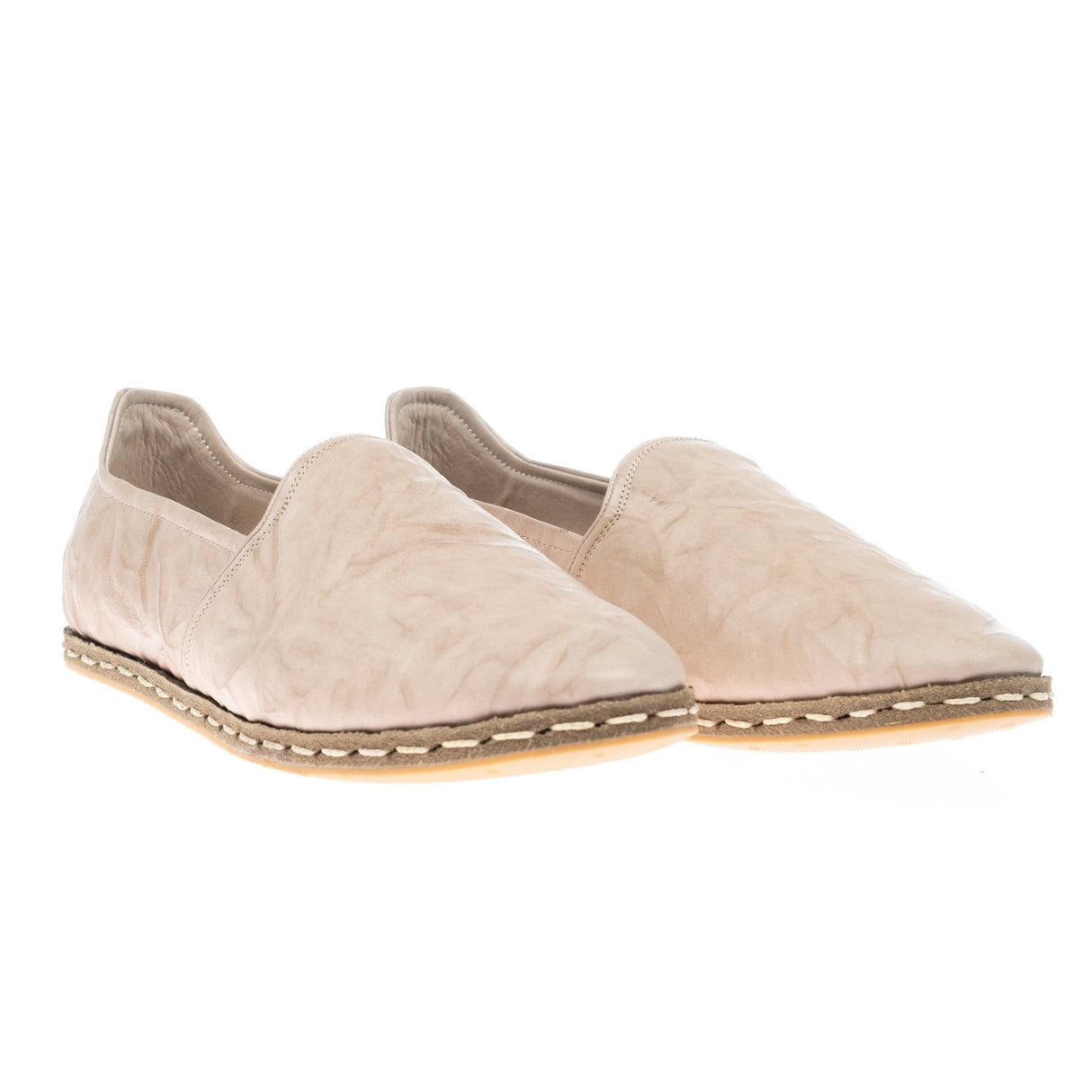 Men's Beige Slip On Shoes from Atlantis Handmade Shoes