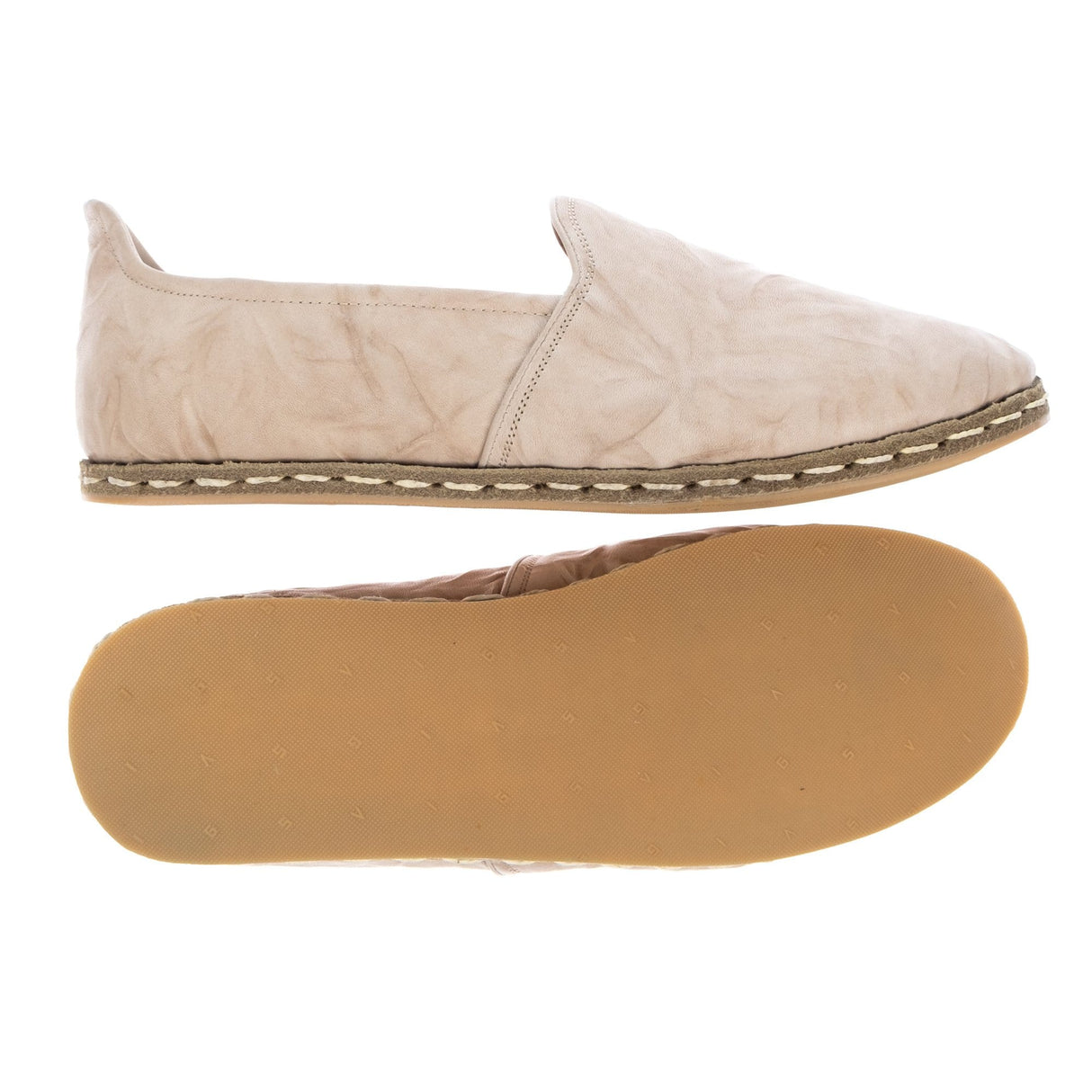 Women's Beige Slip On Shoes from Atlantis Handmade Shoes