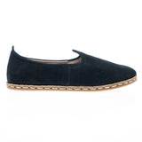 Women's Black Nubucks Slip On Shoes from Atlantis Handmade Shoes