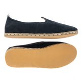 Women's Black Nubucks Slip On Shoes from Atlantis Handmade Shoes