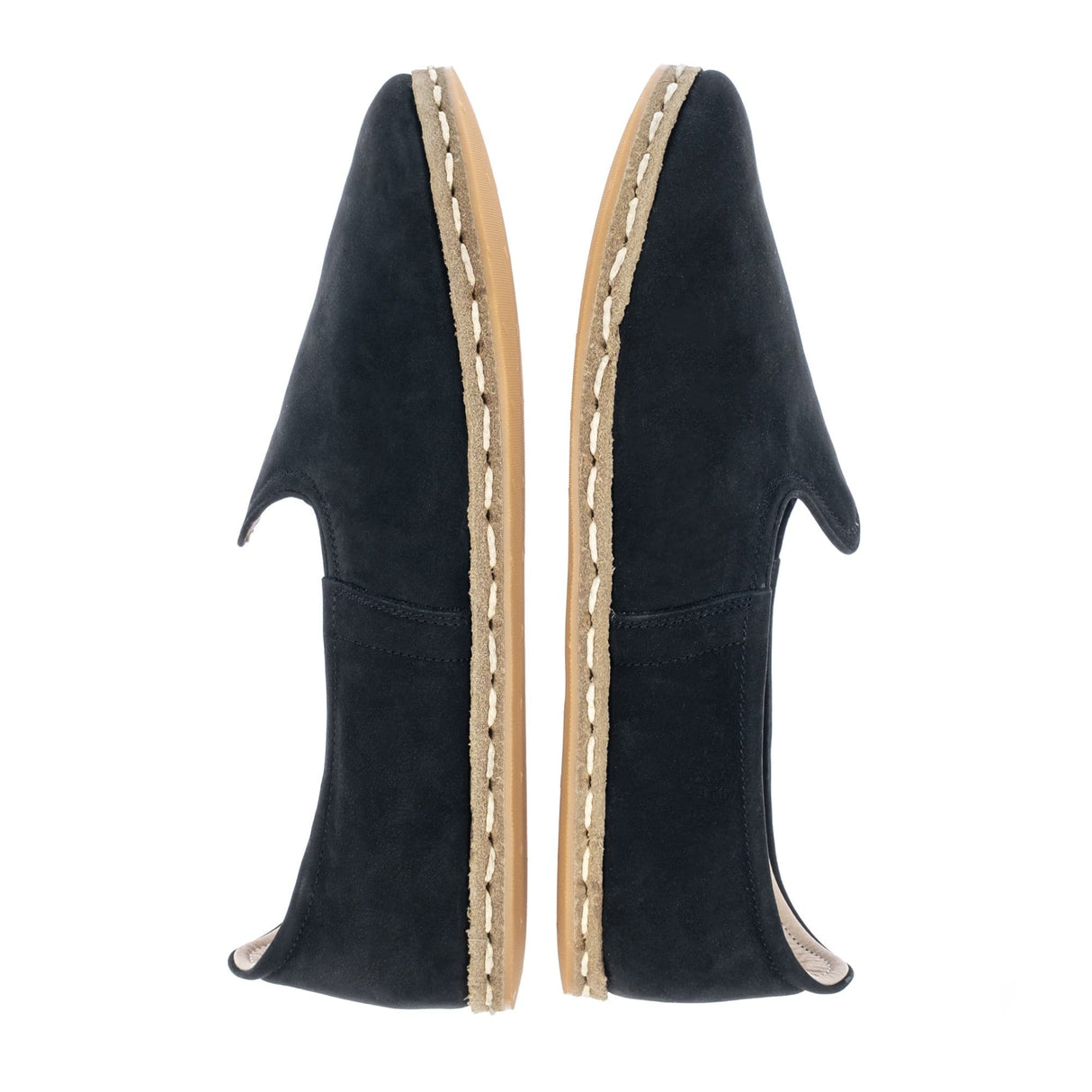 Women's Black Nubucks Slip On Shoes from Atlantis Handmade Shoes