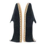 Women's Black Nubucks Slip On Shoes from Atlantis Handmade Shoes