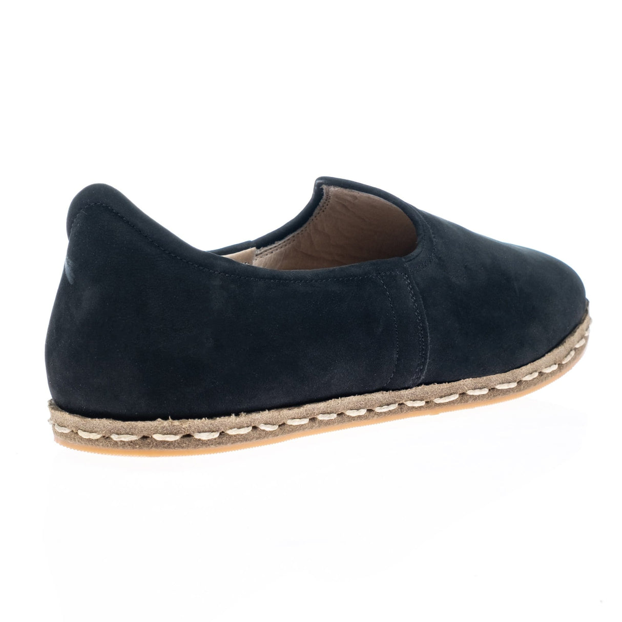 Women's Black Nubucks Slip On Shoes from Atlantis Handmade Shoes