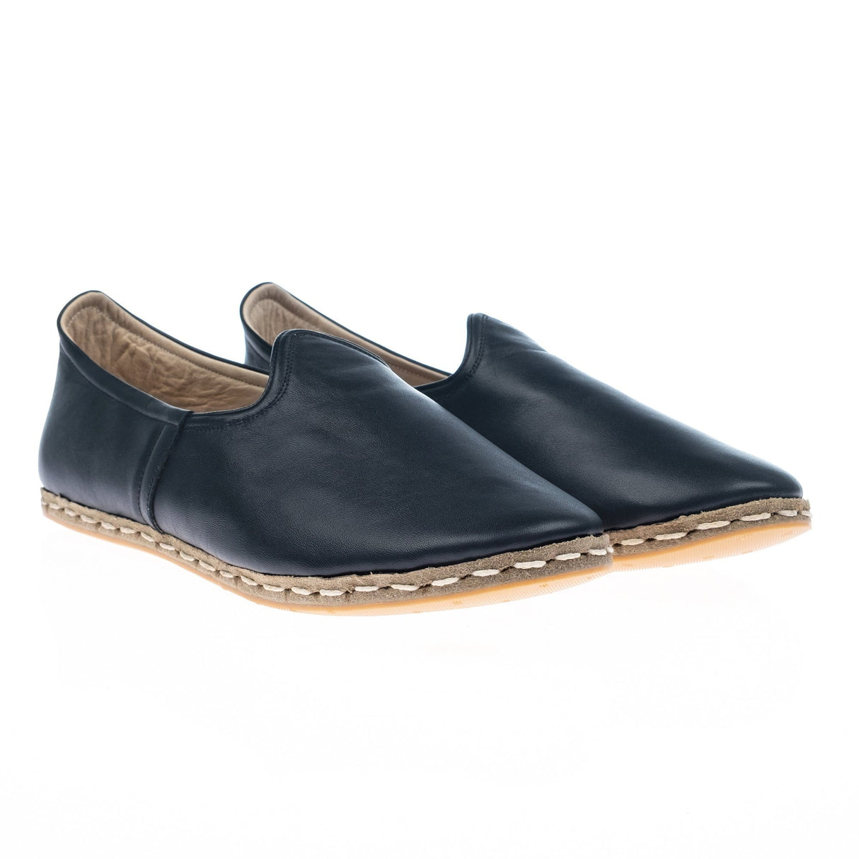 Women's Black Slip On Shoes from Atlantis Handmade Shoes