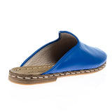 Men's Azure Blue Turkish Slippers from Atlantis Handmade Shoes