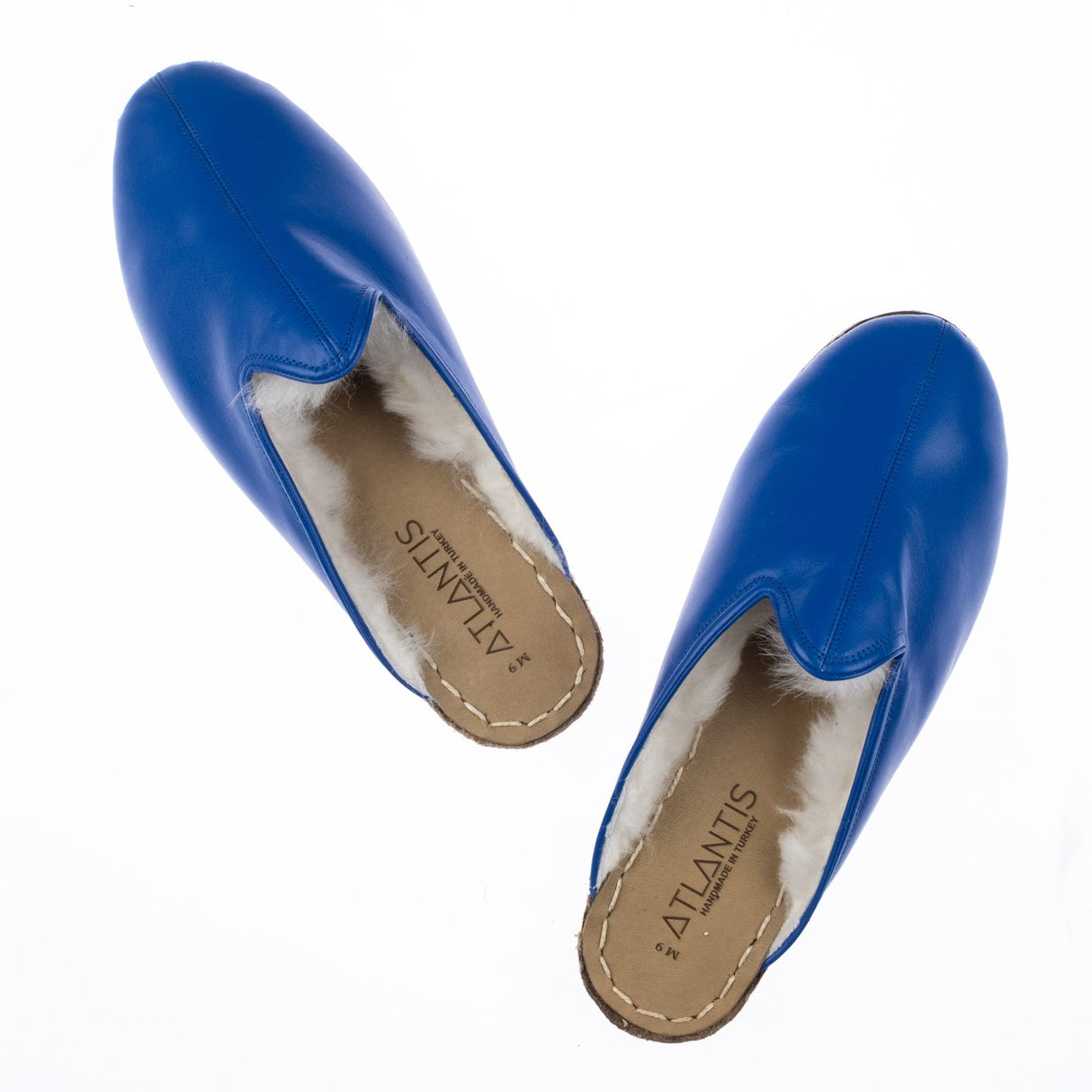 Women's Blue Shearlings from Atlantis Handmade Shoes