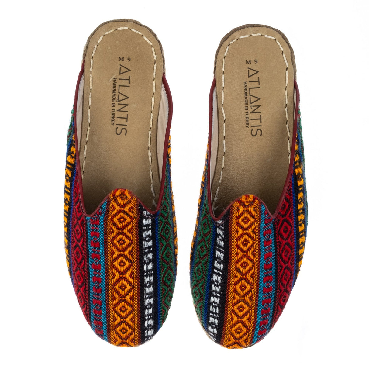 Women's Green Kilims from Atlantis Handmade Shoes