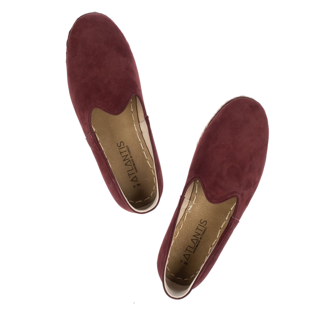 Women's Burgundy Slip On Shoes from Atlantis Handmade Shoes