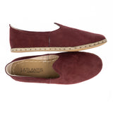 Women's Burgundy Slip On Shoes from Atlantis Handmade Shoes