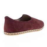 Women's Burgundy Slip On Shoes from Atlantis Handmade Shoes
